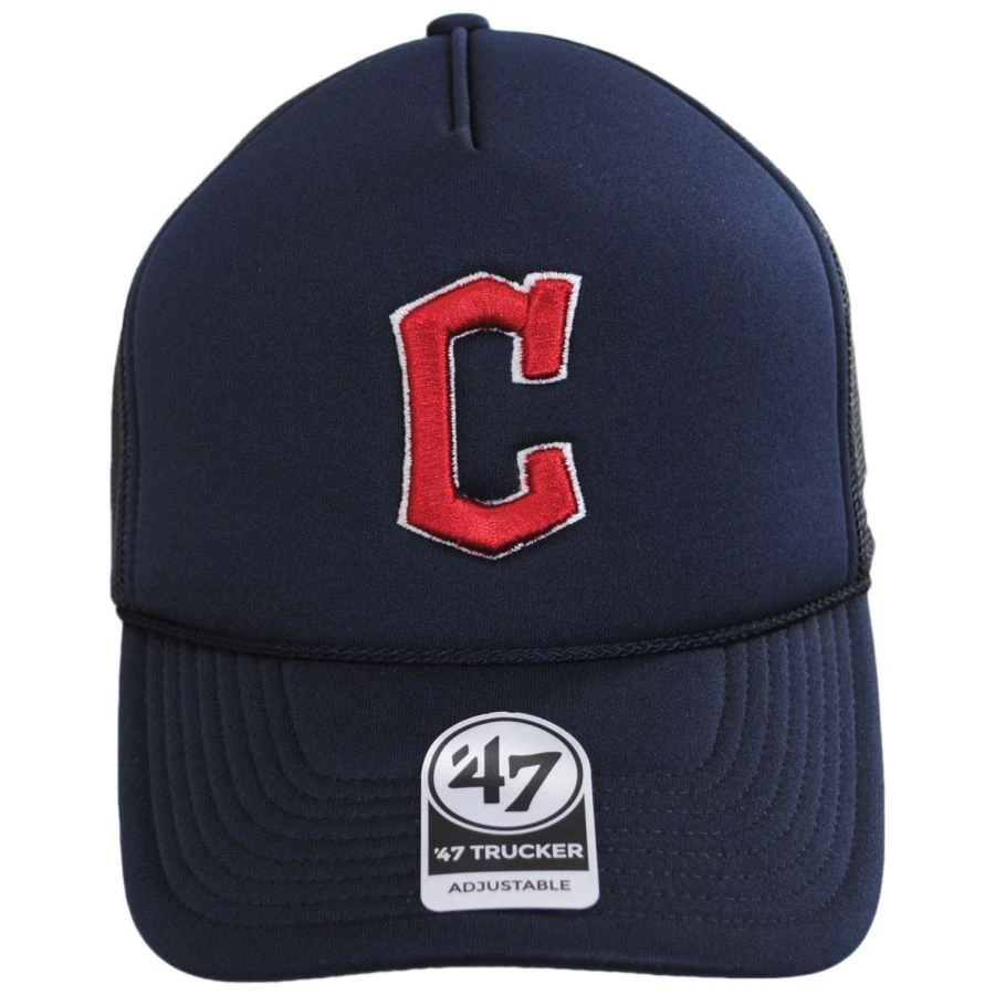 '47 BRAND Cleveland Guardians MLB Foam Mesh Trucker Snapback Baseball Cap 3 '47 BRAND Cleveland Guardians MLB Foam Mesh Trucker Snapback Baseball Cap