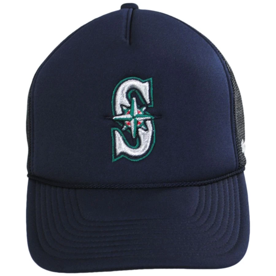'47 BRAND Seattle Mariners MLB Foam Mesh Trucker Snapback Baseball Cap 3 '47 BRAND Seattle Mariners MLB Foam Mesh Trucker Snapback Baseball Cap
