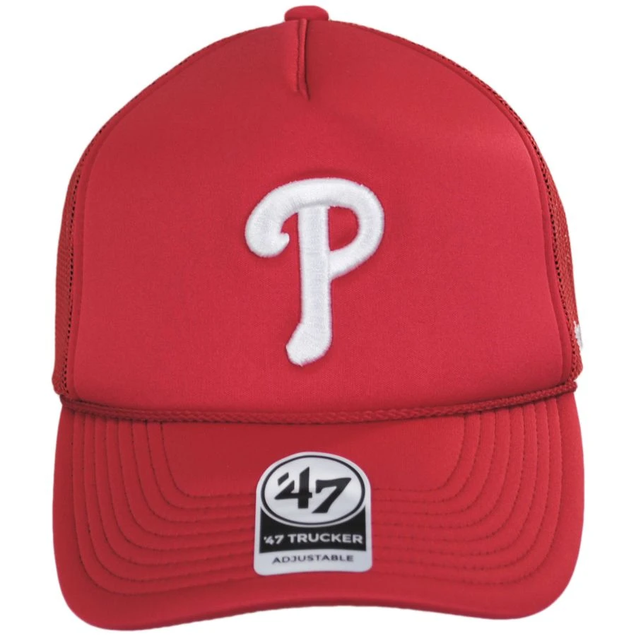'47 BRAND Philadelphia Phillies MLB Foam Mesh Trucker Snapback Baseball Cap 3 '47 BRAND Philadelphia Phillies MLB Foam Mesh Trucker Snapback Baseball Cap