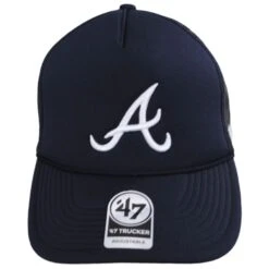 '47 BRAND Atlanta Braves MLB Foam Mesh Trucker Snapback Baseball Cap