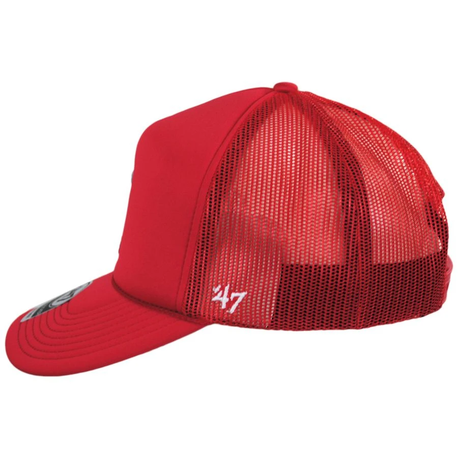 '47 BRAND Los Angeles Angels MLB Foam Mesh Trucker Snapback Baseball Cap 4 '47 BRAND Los Angeles Angels MLB Foam Mesh Trucker Snapback Baseball Cap - Image 2