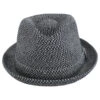 Bailey Billy Toyo Straw Braid Fedora Hat - Black Heather