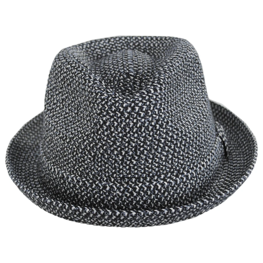 Bailey Billy Toyo Straw Braid Fedora Hat - Black Heather 3 Bailey Billy Toyo Straw Braid Fedora Hat - Black Heather