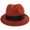 Bailey Tino Wool LiteFelt Trilby Fedora Hat - Rust -Fashion Hat Discount Store 471869