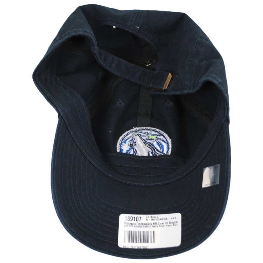 '47 BRAND Minnesota Timberwolves NBA Clean Up Strapback Baseball Cap Dad Hat 5 '47 BRAND Minnesota Timberwolves NBA Clean Up Strapback Baseball Cap Dad Hat - Image 3