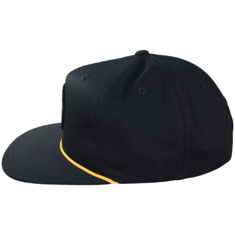 Global MP Cotton Snapback Baseball Cap - Black 4 Global MP Cotton Snapback Baseball Cap - Black - Image 2