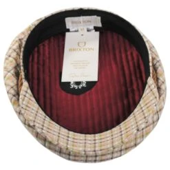 Cotton Seersucker Plaid Fiddler's Cap -Fashion Hat Discount Store 473343