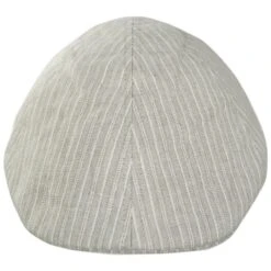 Striped Linen And Cotton Duckbill Ivy Cap - Beige