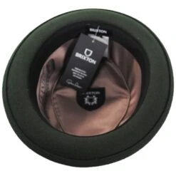 Stout Wool Felt Diamond Crown Fedora Hat - Moss -Fashion Hat Discount Store 474696