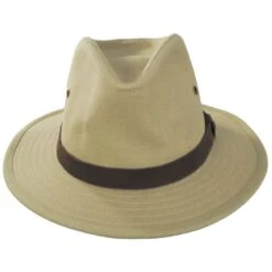 Messer X Adventure Cotton Safari Fedora Hat - Tan