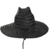 Bells II Palm Leaf Straw Lifeguard Hat - Black -Fashion Hat Discount Store 475079