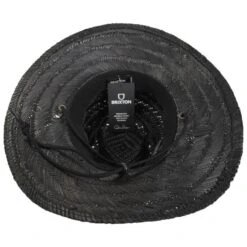 Messer Palm Leaf Straw Lifeguard Hat - Black -Fashion Hat Discount Store 475103