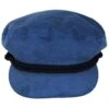 Cotton Corduroy Fiddler Cap - Ocean Blue
