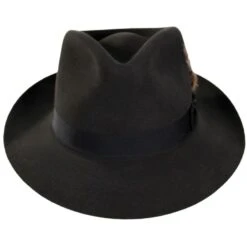 Stetson Downs Fur Felt Fedora Hat - Graphite