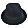 Detroit Wool Felt Trilby Fedora Hat - Black -Fashion Hat Discount Store 6437