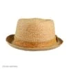 Raffia Straw Diamond Crown Fedora Hat