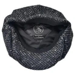 Large Herringbone Donegal Tweed Wool Newsboy Cap -Fashion Hat Discount Store 74444