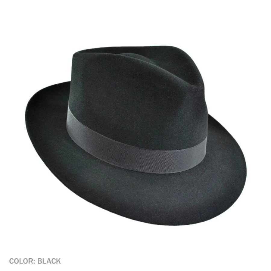 Stetson Downs Fur Felt Fedora Hat 4 Stetson Downs Fur Felt Fedora Hat - Image 2