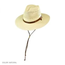 Stetson Airway Panama Straw Safari Fedora Hat
