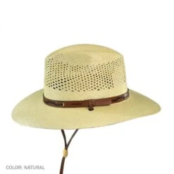 Stetson Airway Panama Straw Safari Fedora Hat -Fashion Hat Discount Store 89130