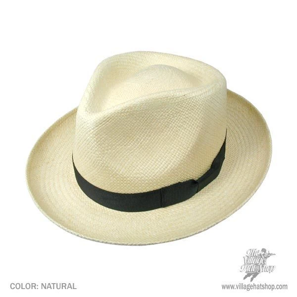 Stetson Retro Panama Straw Fedora Hat 3 Stetson Retro Panama Straw Fedora Hat