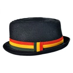 Rasta Toyo Straw Diamond Crown Fedora Hat -Fashion Hat Discount Store 96706