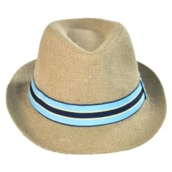 Kid's Jute Fedora Hat