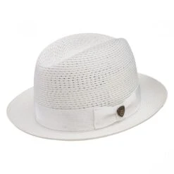 Madison Milan Straw Fedora Hat -Fashion Hat Discount Store size 7 1 8